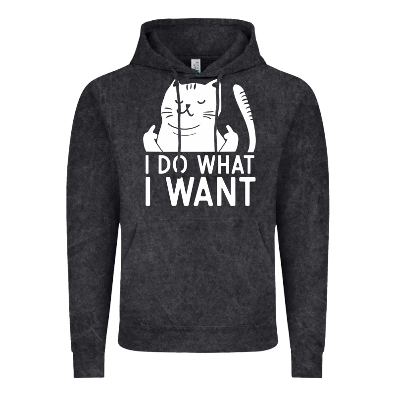 I Do What I Want Cat Giving A Finger Funny Middle Finger Rude Graphic Vintage Hoodie by linhVisuals | Teevron