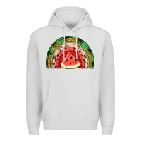 Dove Grey watermelon rainbow Premium Hoodie - Jasminsmagicworld