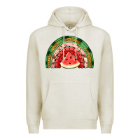Oatmeal Heather watermelon rainbow Premium Hoodie - Jasminsmagicworld