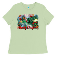 Matcha merry christmas santa polar express Ladies Tee - FaDigitalArtStudio