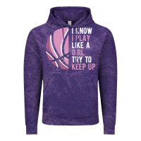 Cloud Purple i know i play basketball like a girl try to keep up funny gift for gir Vintage Hoodie - linhVisuals