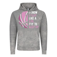 Cloud Rock i know i play basketball like a girl try to keep up funny gift for gir Vintage Hoodie - linhVisuals