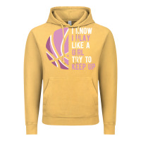 Vintage Mustard i know i play basketball like a girl try to keep up funny gift for gir Vintage Hoodie - linhVisuals