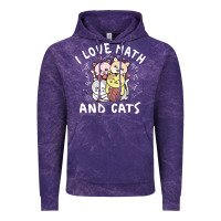 Cloud Purple i love math and cats mountain heart mathematics lover gifts cute and f Vintage Hoodie - linhVisuals