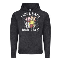 Vintage Black i love math and cats mountain heart mathematics lover gifts cute and f Vintage Hoodie - linhVisuals