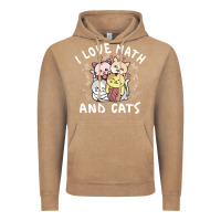 Vintage Coffee i love math and cats mountain heart mathematics lover gifts cute and f Vintage Hoodie - linhVisuals