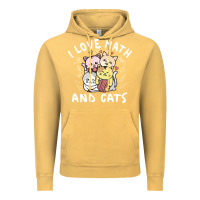 Vintage Mustard i love math and cats mountain heart mathematics lover gifts cute and f Vintage Hoodie - linhVisuals