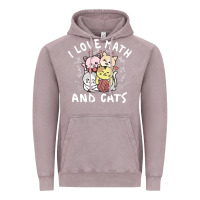 Vintage Zinc i love math and cats mountain heart mathematics lover gifts cute and f Vintage Hoodie - linhVisuals