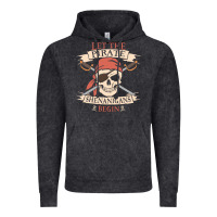 Vintage Black let the pirate shenanigans begin skull vintage pirate skeleton hallowe Vintage Hoodie - linhVisuals