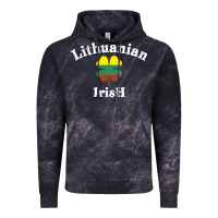 Cloud Black lucky lithuanian irish flag shamrock leaf st patricks day Vintage Hoodie - linhVisuals