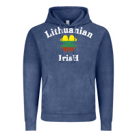 Lucky Lithuanian Irish Flag Shamrock Leaf St Patricks Day Vintage Hoodie | Teevron