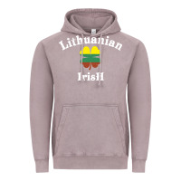 Vintage Zinc lucky lithuanian irish flag shamrock leaf st patricks day Vintage Hoodie - linhVisuals