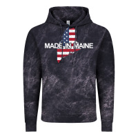 Cloud Black made in maine american flag funny patriotic state lover gift Vintage Hoodie - linhVisuals