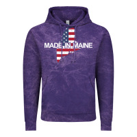 Cloud Purple made in maine american flag funny patriotic state lover gift Vintage Hoodie - linhVisuals