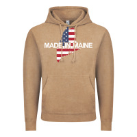 Vintage Coffee made in maine american flag funny patriotic state lover gift Vintage Hoodie - linhVisuals
