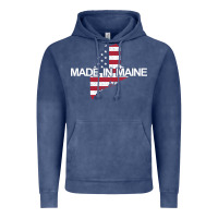 Vintage Denim made in maine american flag funny patriotic state lover gift Vintage Hoodie - linhVisuals