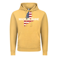 Vintage Mustard made in maine american flag funny patriotic state lover gift Vintage Hoodie - linhVisuals