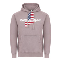 Vintage Zinc made in maine american flag funny patriotic state lover gift Vintage Hoodie - linhVisuals
