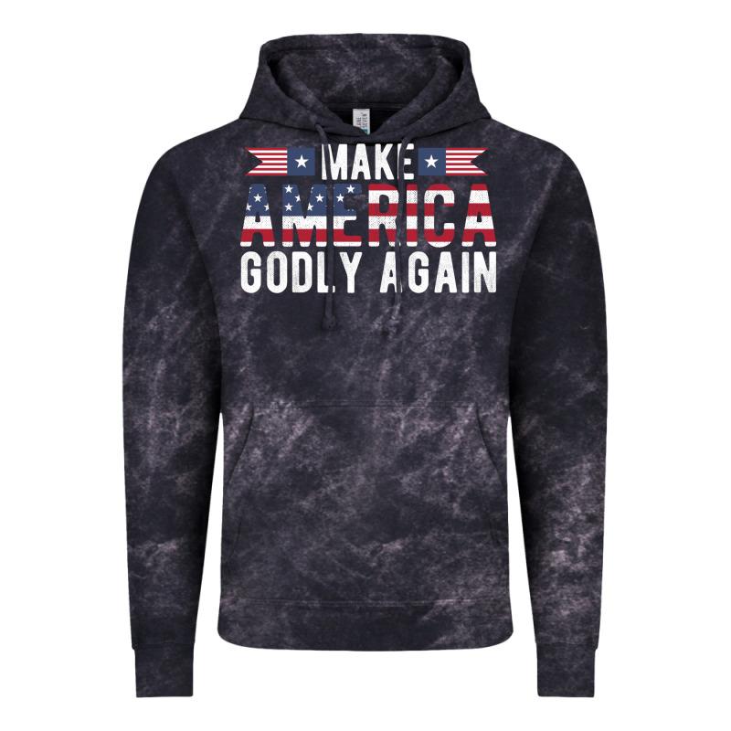 Make America Godly Again American Flag Letters Christian Quote Vintage Hoodie by linhVisuals | Teevron