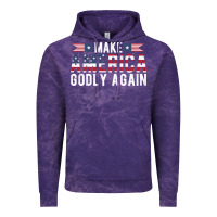 Cloud Purple make america godly again american flag letters christian quote Vintage Hoodie - linhVisuals
