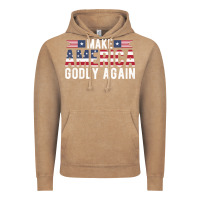 Vintage Coffee make america godly again american flag letters christian quote Vintage Hoodie - linhVisuals