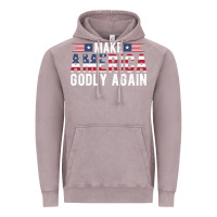 Vintage Zinc make america godly again american flag letters christian quote Vintage Hoodie - linhVisuals