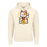Vintage Artic maneki neko lucky cat money feline japanese good luck charm kitten gif Vintage Hoodie - linhVisuals