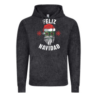 Vintage Black mexican christmas sugar skull feliz navidad spanish speaking xmas gift Vintage Hoodie - linhVisuals