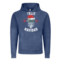 Vintage Denim mexican christmas sugar skull feliz navidad spanish speaking xmas gift Vintage Hoodie - linhVisuals