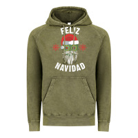 Vintage Olive mexican christmas sugar skull feliz navidad spanish speaking xmas gift Vintage Hoodie - linhVisuals