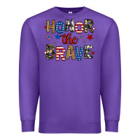 Purple honor the brave Premium Sweatshirt - RanaPortraitStore