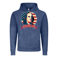 Vintage Denim benjamin franklin Vintage Hoodie - linhVisuals