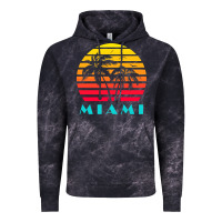 Cloud Black miami 80s sunset Vintage Hoodie - linhVisuals