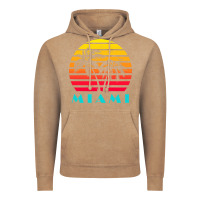Vintage Coffee miami 80s sunset Vintage Hoodie - linhVisuals