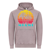 Vintage Zinc miami 80s sunset Vintage Hoodie - linhVisuals