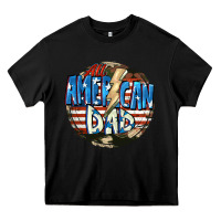 Black All american dad 4th of july Heavy Core Tee - CowGirlArtShop