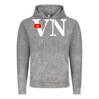 Cloud Rock Vietnam Flag and Country Initials Vintage Hoodie - linhVisuals