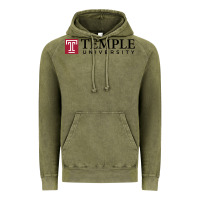 Vintage Olive The temple university Vintage Hoodie - linhVisuals