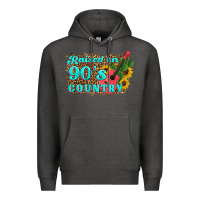 Charcoal Heather raised 90's country guitar cactus sunflower's Premium Hoodie - Artiststas