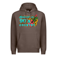 Coffee raised 90's country guitar cactus sunflower's Premium Hoodie - Artiststas