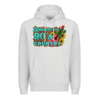 Dove Grey raised 90's country guitar cactus sunflower's Premium Hoodie - Artiststas