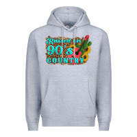 Heather Grey raised 90's country guitar cactus sunflower's Premium Hoodie - Artiststas