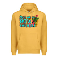 Mustard raised 90's country guitar cactus sunflower's Premium Hoodie - Artiststas