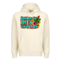 Sandshell raised 90's country guitar cactus sunflower's Premium Hoodie - Artiststas