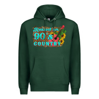 Sports Green raised 90's country guitar cactus sunflower's Premium Hoodie - Artiststas