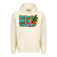 Tofu raised 90's country guitar cactus sunflower's Premium Hoodie - Artiststas