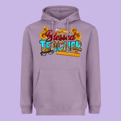 Blessed Teacher Heavyweight Hoodie Designed By Ranaportraitstore