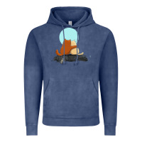 Vintage Denim two cats Vintage Hoodie - linhVisuals