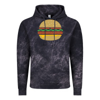 Cloud Black vintage burger print Vintage Hoodie - linhVisuals