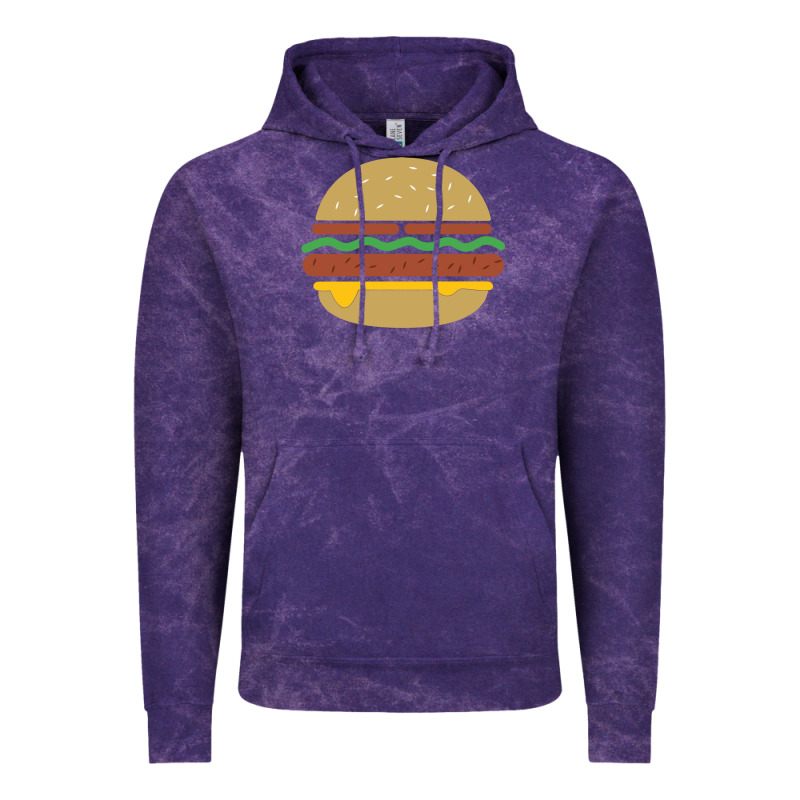 Vintage Burger Print Vintage Hoodie by linhVisuals | Teevron